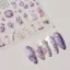 Tím Iris Sườn Xám Pha Lê Kim Cương Làm Móng Tay Miếng Dán Phong Cách Trung Hoa Mực Mới Phong Cách Trung Hoa Thư Pháp Ngọc Trai Đẹp Làm Móng Tay Miếng Dán