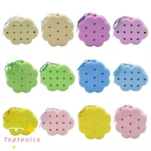 Ví đựng tiền xu TOPTOOLCX, Ví silicon cỡ nhỏ hình hoa đám mây, Ví mini có dây kéo đóng cửa bằng silicon mềm Túi đựng đồ du lịch dành cho bé gái Sử dụng