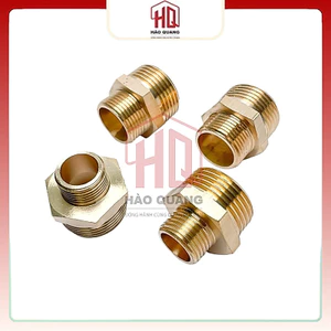 Kép Đồng Thau 2 Đầu Ren Ngoài Chống Gỉ | Nối Ống Nước, Khí Nén, Dễ Lắp