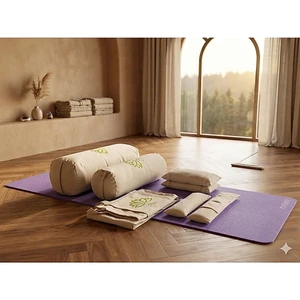 Bộ Gối Yoga (Bolster + Gối) – Dụng Cụ Hỗ Trợ Yoga, Thiền, Restorative Yoga, Chống Mỏi Cơ