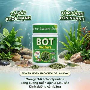 Cám Cá Tầng Đáy BOT Wafers (Hủ 20gram) - Thức Ăn Chìm Cho Cá Chuột Tầng Đáy, Tép, Pleco, Axolot