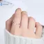 Kudosation Shining Kim Cương Giả 26 Chữ Cái Nhẫn Có Thể Điều Chỉnh Thời Trang Mới Ban Đầu A-Z Bảng Chữ Cái Mở Nhẫn Cho Nữ Quyến Rũ Món Quà Trang Sức Đẹp