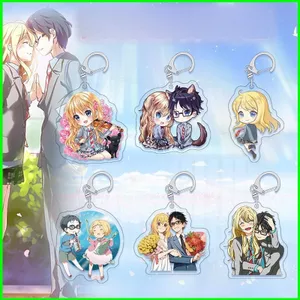 HT3 Lời Nói Dối Của Bạn Vào Tháng Tư Acrylic Móc Khóa Anime Miyazono Kaori Mặt Dây Chuyền Bền Đẹp Cho Ba Lô Túi & Chìa Khóa TH3