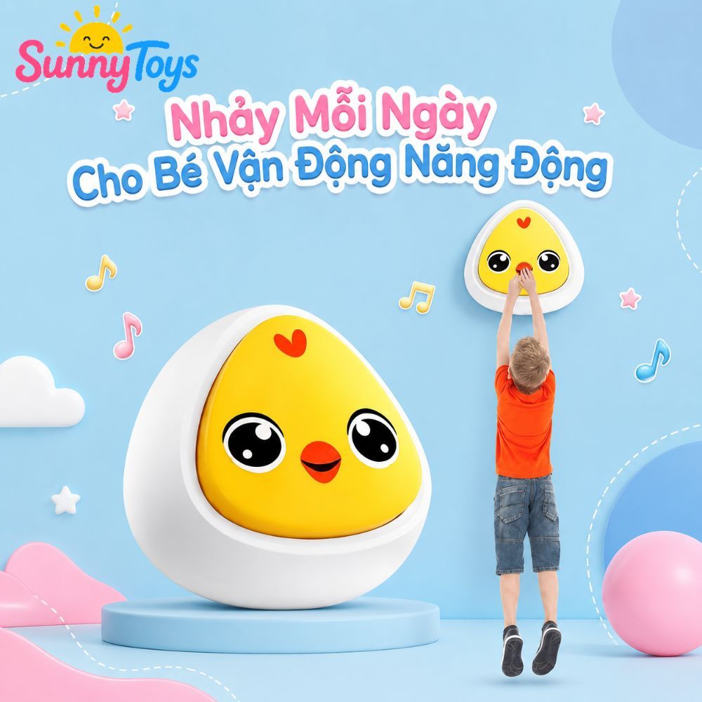 Đồ Chơi Chạm Nhảy Cảm Biến SunnyToys - Có Nhạc Tiếng Việt, Đèn Sáng Cho Bé Chơi Vận Động