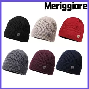 Mũ len MERIGGIARE Skullies, Mũ dệt kim dày mềm, Mũ lạnh Mũ chui đầu chống gió ngoài trời