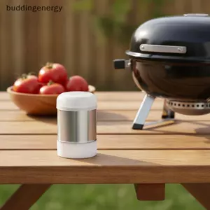 {BUDDI} Hộp đựng gia vị Mini 5 lỗ bằng thép không gỉ có nắp bụi di động để sử dụng nấu ăn BBQ dã ngoại ngoài trời {buddingenergy}