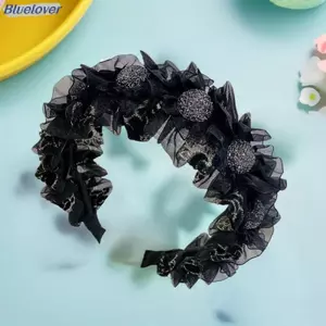 Bluelover Hàn Quốc Kim Cương Giả Nơ Tóc Vòng Tính Khí Ngọt Rộng Viền Thời Trang Đa Năng Phụ Kiện Tóc Cho Bé Gái Quà Tặng Mới