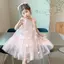 Váy gạc phong cách mới mùa hè cho bé gái Váy công chúa không tay thời trang