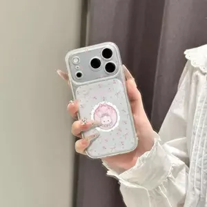 Thỏ hoa hồng Ứng dụng iPhone 1716/15/14promax trường hợp 13pro11 All Inclusive