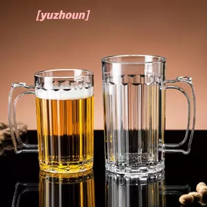 Cốc Bia Acrylic Cốc Hộ Gia Đình Cốc Uống Kính Tay Cầm Sữa Cà Phê Nước Nước Cốc Barware Drinkware Cho Tiệc Gia Đình Thanh Karaoke Trong Suốt Cốc Bền