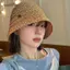 AqToCna Bãi Biển Mũ Rơm Hàn Quốc Mùa Hè Nữ Tấm Che Thoáng Khí Sang Trọng Mũ Buet Người Cá Mũ Dệt Tay Cô Gái Câu Cá Mũ Chống Nắng Cho Nữ AqToCna