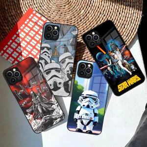 BK-1 StarS W-Wars Ốp Lưng Điện Thoại Iphone 16 15 14 12 11 13 Pro Max Mini X 8 Xr Xs 7 Puls Glass Cover