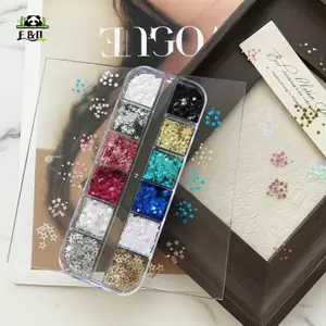 Lấp Lánh Móng Tay Ngôi Sao Năm Cánh Nhiều Màu Sắc Cho DIY Nail Art Charm Lễ Hội Sử Dụng EMKK