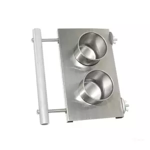 Thức ăn cho chim chống rỉ sét hàng đầu với nền tảng cá rô 2 cốc để gắn lồng Vẹt Hamster Thức ăn cho thú cưng Tưới nước Supp