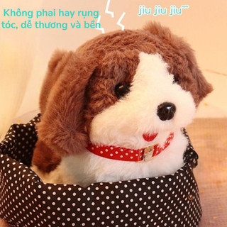 【BabyJoy】Chó Bông Biết Đi Biết Sủa Biết Kêu,Con chó sang trọng búp bê đồ chơi điện,Chó đồ chơi nhồi bông,Đồ Chơi Trẻ Em