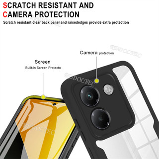 360 Full Cover Realme C75 C75X 14X 5G Chống Sốc Acrylic Trong Suốt Mặt Trước Mặt Sau Bảo Vệ Hai Mặt Vỏ Điện Thoại Cứng Realme C75 X