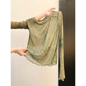 Áo thun dài tay Milyfashion Polka Dot Print All-Match Top Gạc Y2K