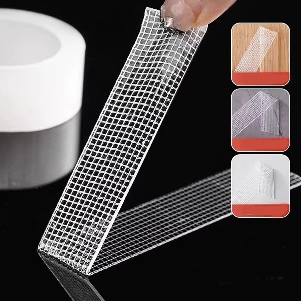 Keo dán hai mặt siêu mạnh YUUKII, Băng dính lưới nâng cấp 1 / 2mm, Dải băng không dấu vết có thể tháo rời có thể tháo rời chống thấm nước