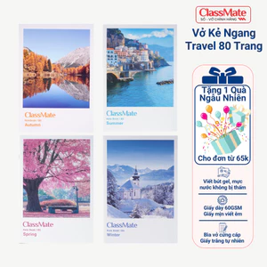 Vở Kẻ Ngang B5 Tập Sinh Viên Ghi Chép, Viết Bài, Bìa Travel Chống Nước Vở 80 Trang Giấy Mịn NB5-08-0303 -AT