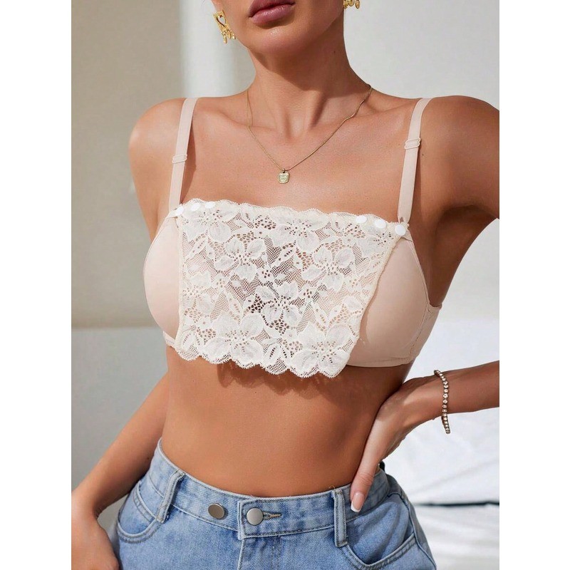 1 CHIẾC Ren Chống Rơi Dây Nữ Liền Mạch Crop Top Che Ngực Vải