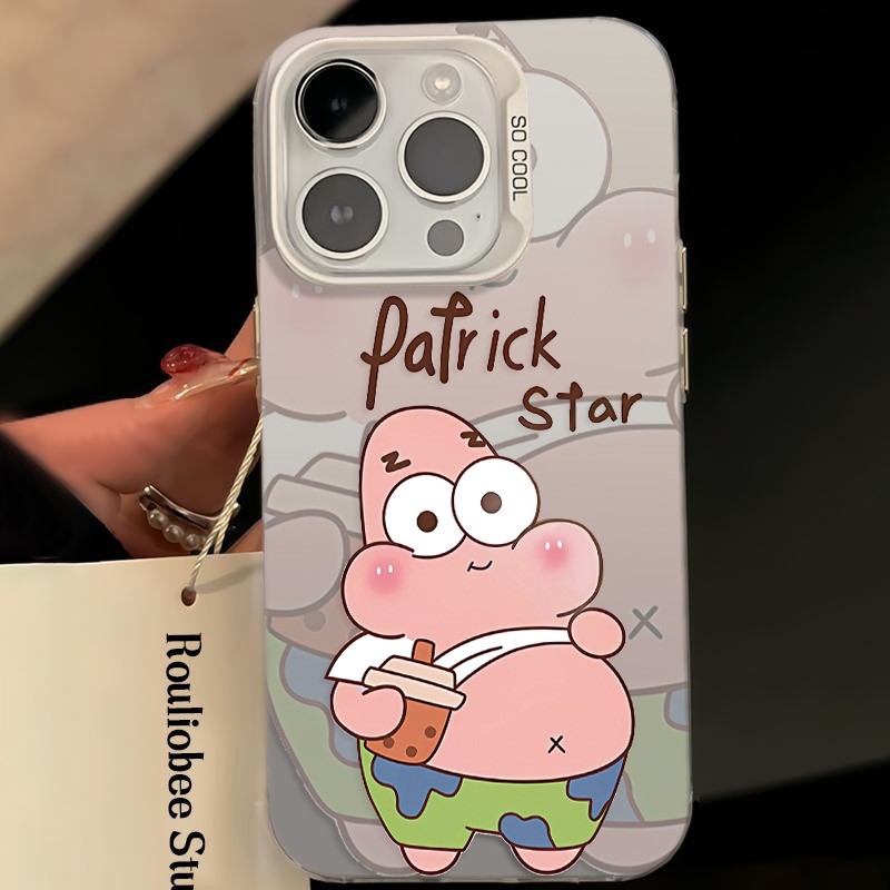 Ốp Lưng iPhone Hình SpongeBob & Patrick Đôi Bạn Thân - Tương Thích 16/15/14/13/12/11 Pro Max, XS Max, X