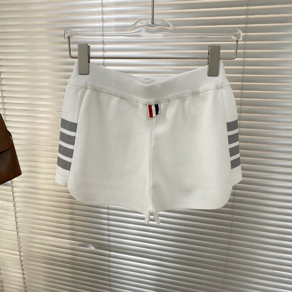 thombrowne 8969Side Stripe Shorts Spring Summer College Style Four-Stripe Ice Silk Hot Pants Women's Summer Wear