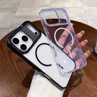 [JLK] Ốp từ tính đầy màu sắc Aurora cho iPhone 17 Air 16 15 14 13 Pro Max Vỏ chống sốc trong suốt sạc không dây