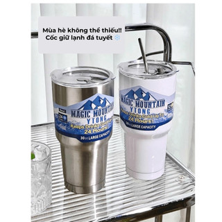 Ly giữ nhiệt 30oz Magic Mountain giữ lạnh cả ngày dùng cho cà phê, trà, nước đá tiện lợi Buna