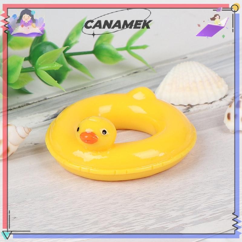 CANAMEK 1: 6 1: 12 Nhà búp bê thu nhỏ vịt vàng cuộc sống vòng bơi cho búp bê trang trí nhà búp bê CSF