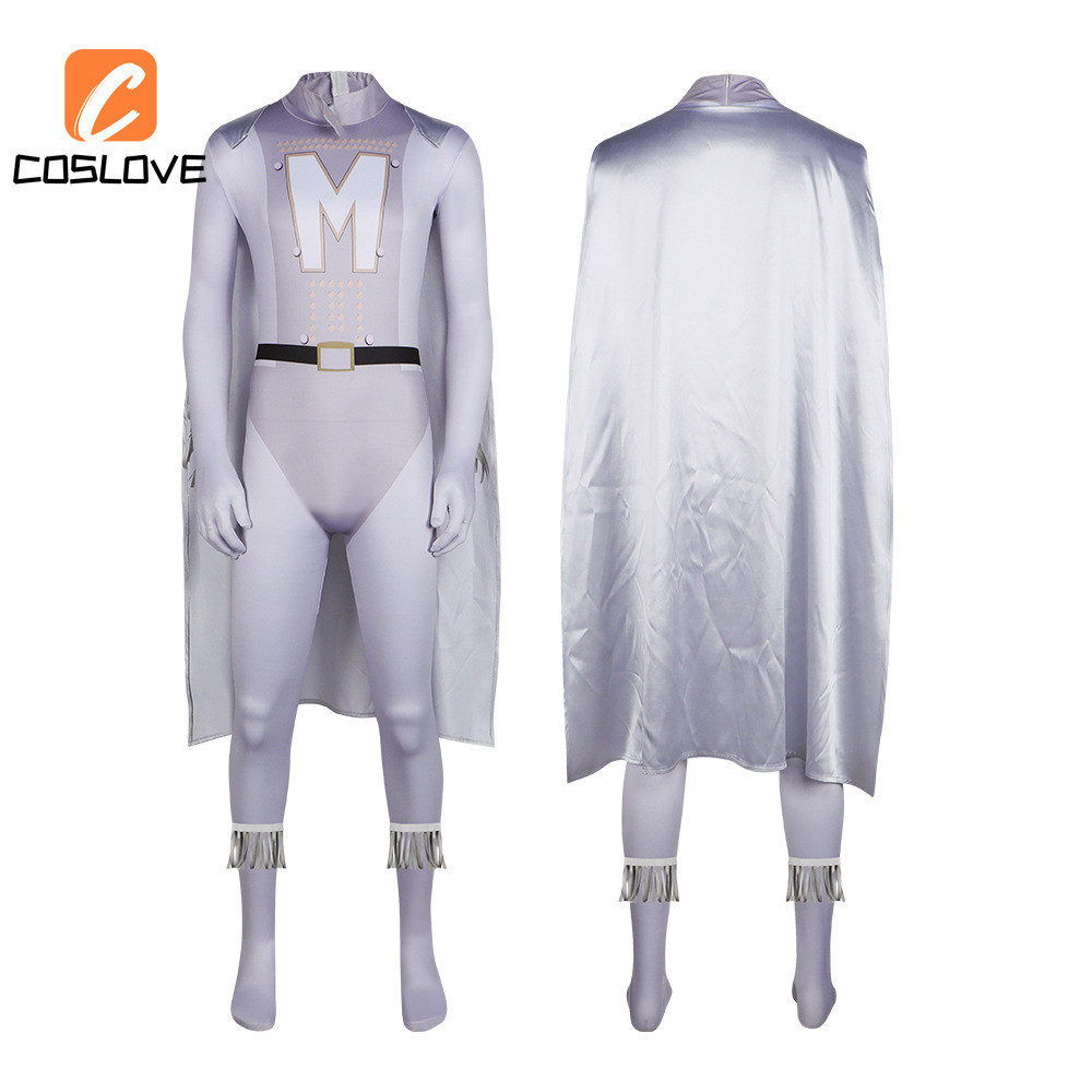 Trang phục cosplay bộ đầy đủ Megamind và Metro Man, phong cách anh hùng, phù hợp cho tiệc Halloween