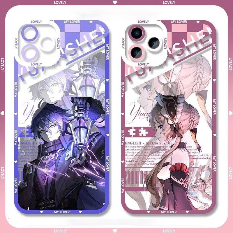 Genshin Impact Sandrone Columbina Flins Alice Varka Ốp Điện Thoại Cho IPhone 11 Pro Max 7 8 6 6S Plus XR X XS MAX Vỏ Mềm Trong Suốt TPU Chống Sốc Hoạt Hình Silicon Trong Suốt