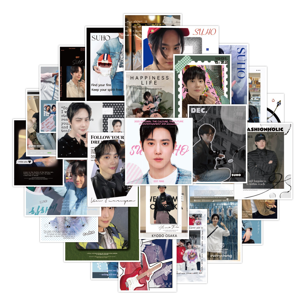 8-100 Cái / bộ EXO Park Chanyeol Miếng Dán Ảnh BAEK HYUN Oh Se Hun EXIST Tinh Chất Đảo Ngược Đừng chiến đấu với cảm giác Hành Lý Laptop Điện Thoại Sổ Tay Dán YM