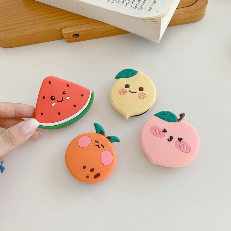 Giá đỡ điện thoại để bàn hình trái cây dễ thương, gấp gọn, dùng cho dưa hấu, chanh
