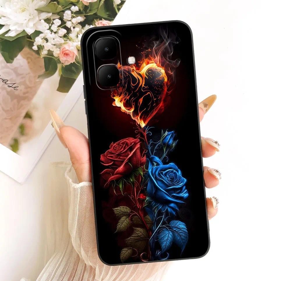 Ốp Điện Thoại In Hình Mèo Anh Đào Cho Infinix Smart 10 X6725 Ốp Lưng Silicon Lỏng Mờ Funda Cho Vỏ Thông Minh 10 Plus