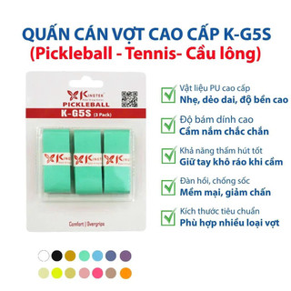 [3 CÁI]Quấn Cán Vợt KINGTEK Quấn Cán Tennis Cầu Lông Pickleball Thấm Hút Mồ Hôi Bám Tay thegioidotap
