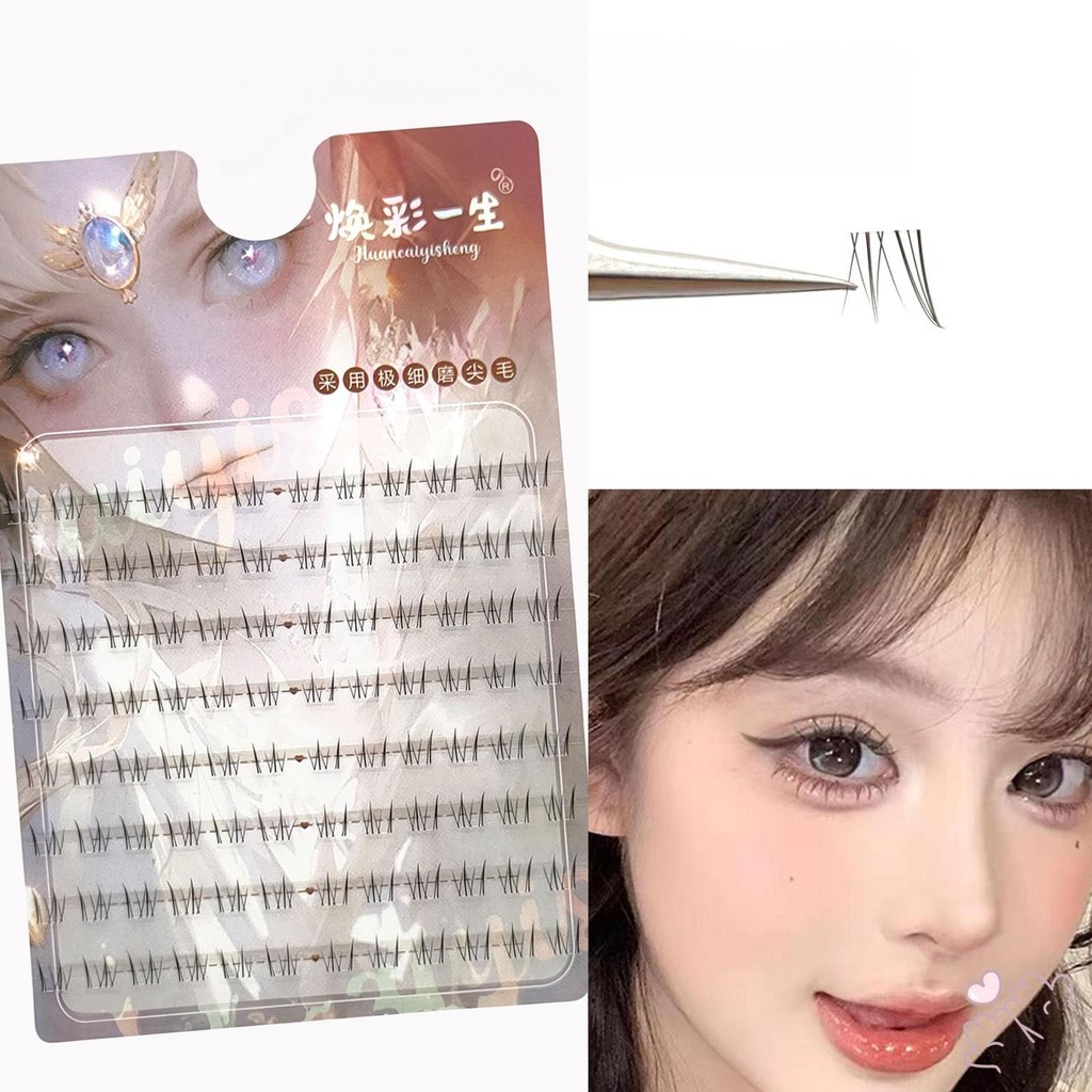 Lông chồn giả dưới lông mi Khối lượng tự nhiên Dây mỏng trong suốt Lông mi giả để trang điểm hàng ngày Đi lại