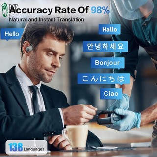 Tai nghe dịch thuật ngôn ngữ AI 138 ngôn ngữ & điểm nhấn Hỗ trợ tai nghe cho cuộc họp kinh doanh Du lịch