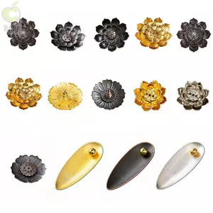 Giá đỡ hương ROLY, Sen nhiều lỗ trang trí, Giá đỡ que hợp kim hình hoa sen chất lượng cao Đền văn phòng tại nhà