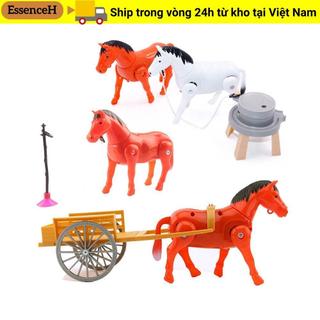 ESSENCEH Horse Circling Toy, Mô hình ngựa điện vui nhộn bằng nhựa, Giảm lo âu hữu ích Đồ chơi cảm giác Mini sáng tạo xe kéo ngựa Công cụ học tập sớm cho trẻ em