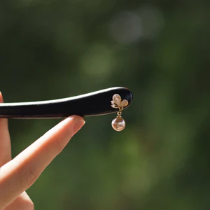 WHX-Kẹp Tóc Opal Tua Rua Phong Cách Trung Hoa, Phù Hợp Hàng Ngày, Dài 15CM, Bướm Nhỏ, Mặt Dây Chuyền