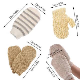 Strongaroetrtomj 1 Găng tay đi tắm gai dầu tẩy tế bào chết Găng tay chà sàn sợi tre tự nhiên Loại bỏ da chết Găng tay đi tắm hai mặt sạch sẽ sâu VN