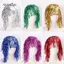 AqToCna Lá Tinsel Tóc Giả Trang Phục Cosplay Ngộ nghĩnh Sáng Bóng Mũ Kim Loại Phụ Kiện Tóc Cho Đảng Carnival Hóa Trang Tóc Giả AqToCna