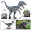 Mô phỏng nhận thức cho trẻ em Kỷ Jura Lớn Tyrannosaurus Plu Velociraptor Đồ chơi khủng long Tyrannosaurus Rex Trang trí mô hình Chiều cao 16,5cm