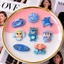 Bộ Set Charm 8 Món Ngâu hứng Tone màu xanh dương