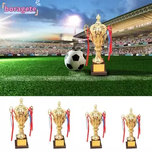 BORAGETE 1 Chiếc Cúp Có Thể Tùy Chỉnh, Cúp Kim Loại Điêu Khắc Bằng Nhựa Cúp Vô Địch, Mẫu Cúp Cup Bao Thiết Kế Trường Học Thưởng Cung Cấp Giải Vàng Huy Chương Bóng Đá Sự Kiện Bóng Đá
