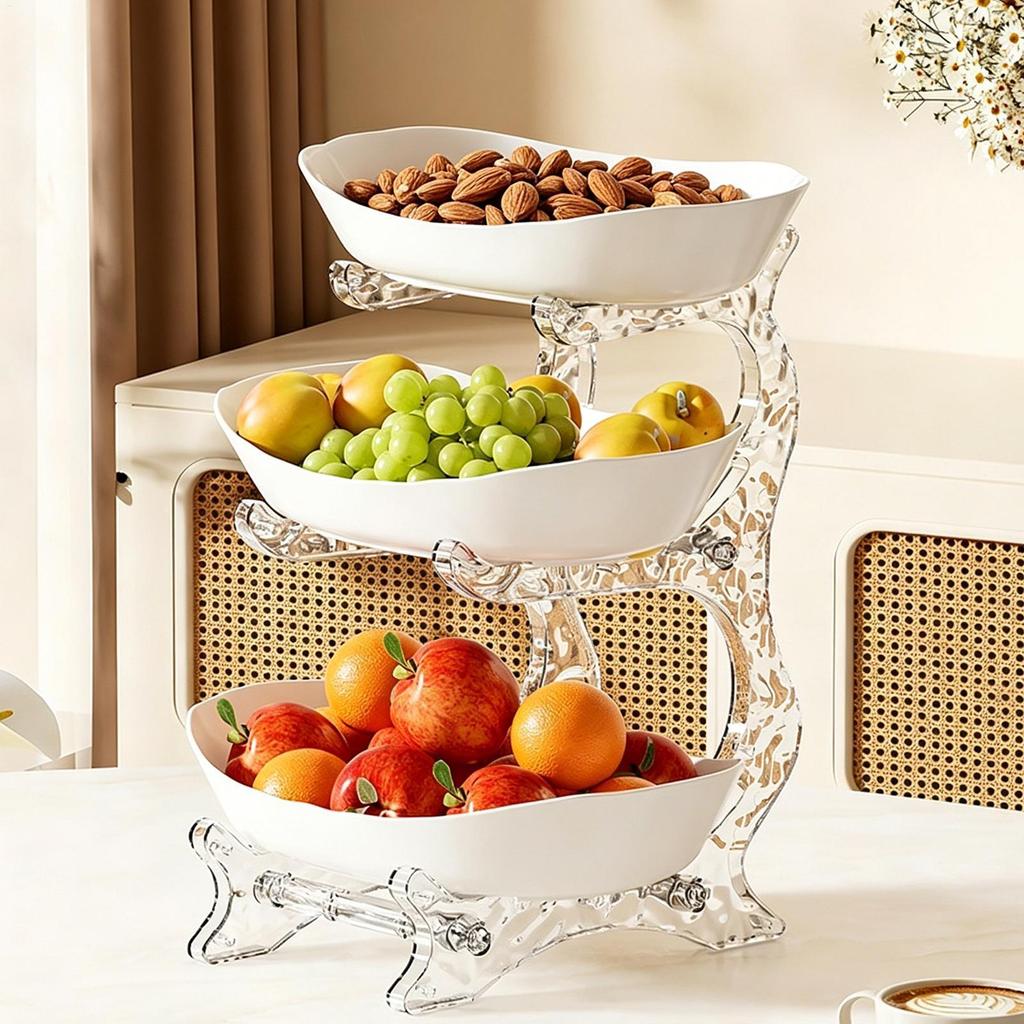 Giỏ Trái Cây 3 Tầng Cho Quầy 3 Tầng Lớn Hình Bầu Dục Nhà Bếp Quầy Đựng Trái Cây Cho Nông Dân shopidaevn