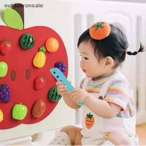 Bộ đồ chơi nhà bếp giả vờ Đồ chơi thực phẩm nỉ Nhãn dán tường giáo dục sớm FSI