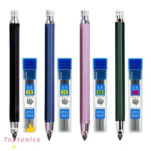 TOPTOOLCX Bút Chì Tự Động 5.6mm 2B / 4B / 6B / 8B Bút Chì Đổ Lại Văn Phòng Phẩm Thiết Kế Truyện Tranh Công Cụ Vẽ Viết