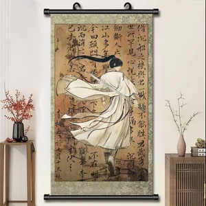 Cuộn Tranh Nhà Sen Không Móng Tay Li Xiangyi Tặng Chengyi Li Lotus Zeng Shunxi Hàng Hóa Poster 6.16