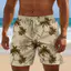 Quần short đi biển dáng rộng họa tiết cây cọ nhiệt đới in 3D dành cho nam mùa hè Hawaii Surf